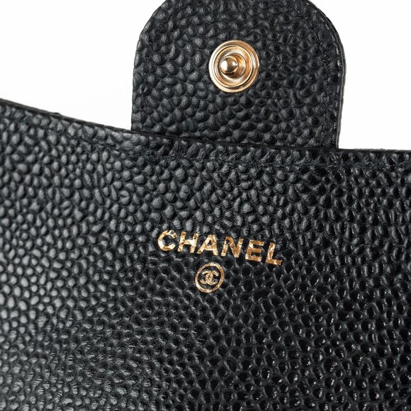Chanel Black Caviar Leather Flap Card Holder Wallet - Picture 8 of 12